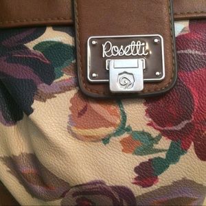 Rosetti Floral One Shoulder Faux Leather Purse